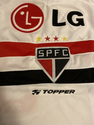 SPFC São Paolo FC LG Jersey 9 Topper Embroidered Mens L Large 2