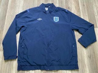 Rare Vintage Umbro England National 3 Lions Soccer Track Light Jacket Sz 3xl