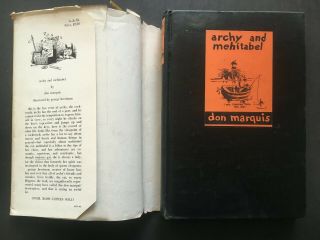 Archy And Mehitabel By Don Marquis 1945 Hc Dj Illustrated By G.  Herriman
