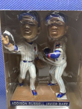 Chicago Cubs Addison Russell Javier Baez Turning Two Bobblehead 7/25/17 NIB 2