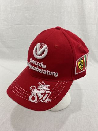 Michael Schumacher Ferrari 2006 F1 Red Strapback Hat Cap Dragon