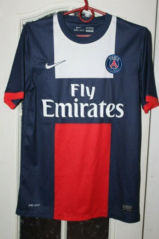 Paris Saint - Germain Psg 2013 2014 Home Nike Shirt Jersey Trikot Size Adults S