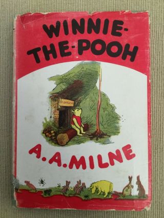 Vtg A.  A.  Milne • Winnie The Pooh • 1950 • Reset Edition • Dust Cover • Exc