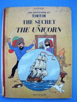 Herge Adventures Of Tintin The Secret Of The Unicorn Methuen 1st Uk Edition 1959