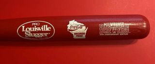 Milwaukee Brewers Coca Cola Louisville Slugger Red Wood Baseball Bat Mlb Sga 94 