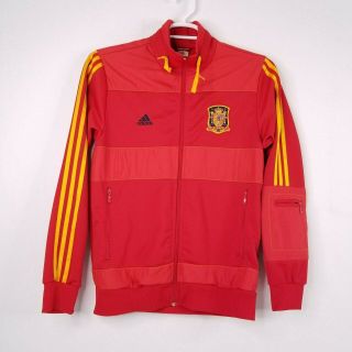 Adidas Spain Espana Soccer Track Athletic Red Gold Full Zip Jacket Medium M