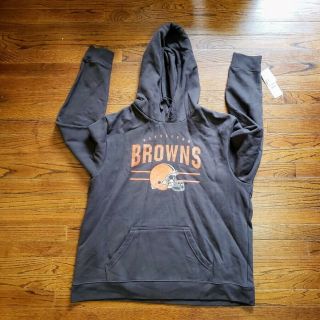 Nwt Cleveland Browns Nfl Team Apparel Hoodie Brown Xxl 2xl Sweatshirt Pullover