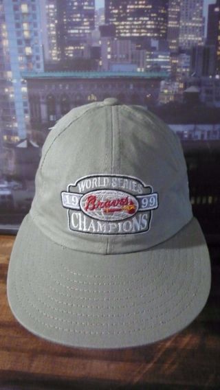 Rare 1999 Atlanta Braves World Series Champions Baseball Hat Made In Usa
