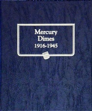 Mercury Dimes Coin Album 1916 - 1945 Whitman Classic 9118 Us