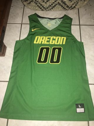 Nike Oregon Ducks Mens Basketball Jersey Sz Large Green