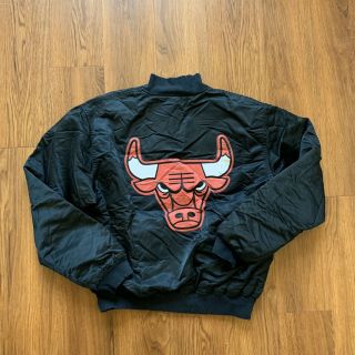 Vintage Chicago Bulls Starter Satin Jacket Size Xl