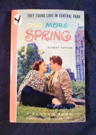 One More Spring By Robert Nathan Motion Picture Jacket 1945 Bantam Paperback 19