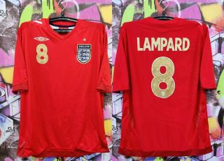 Frank Lampard 8 England National Team Football Shirt Soccer Jersey Mens Size Xl