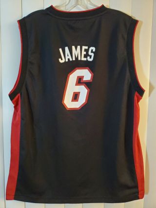 Lebron James Miami Heat Adidas Jersey 6 Mens Xl Cleveland Cavaliers La Lakers