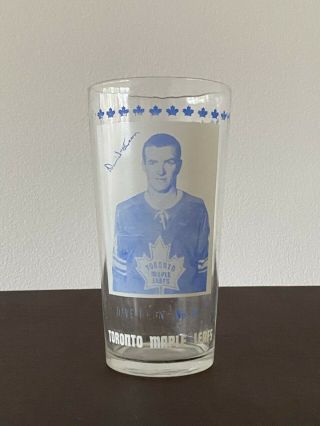 1967/68 Dave Keon York Peanut Butter Glass Nhl Hockey Toronto Maple Leafs