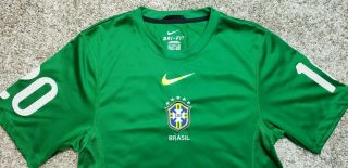 Nike Dri Fit Small Brazil Jersey 2010 World Cup Green Soccer Futbol 20 Training 2