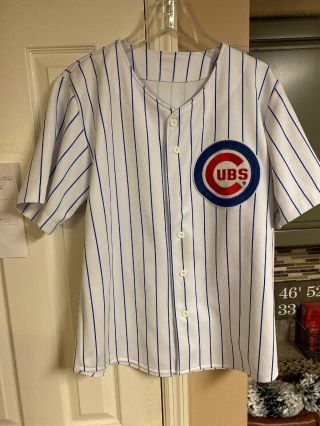 White Chicago Cubs Sewn Customized Baseball Xl? Jersey Kenny Powers 55 Hbo - Mlb