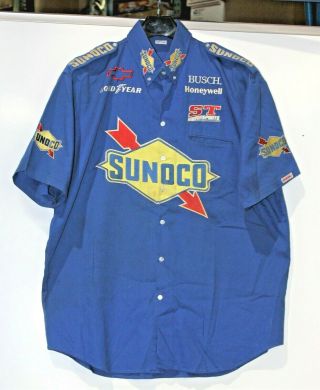 Nascar Busch Honeywell Sunoco St Motorsports Pit Crew Shirt Xl Worn