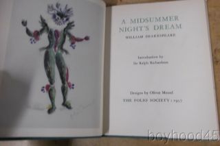 A Midsummer Night ' s Dream by William Shakespeare - - FOLIO SOCIETY - - 1957 3