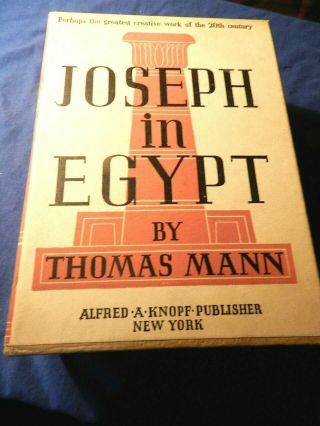 Joseph In Egypt By Thomas Mann 2 Vol Box Set 1938
