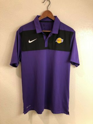 Los Angeles Lakers Authentic Nike Dri - Fit Polo Shirt (size: M) -
