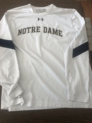 Notre Dame Irish Football Under Armour Team Issue Long Sleeve Pullover Large