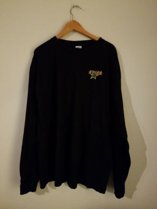 Vintage 90s Dallas Stars Ccm Nhl Hockey Long Sleeve T Shirt Mens 2xl Black