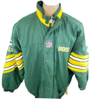 Vintage Starter Green Bay Packers Pro Line Winter Coat Jacket X - Large Xl Nfl