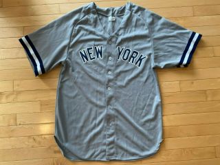 York Yankees Rawlings Vintage 80s 90s Jersey Size Xl Road Gray
