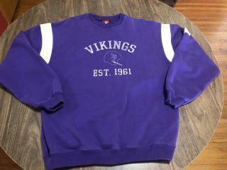 Minnesota Vikings Gridiron Classics Medium Purple Sweatshirt Nfl Football Retro