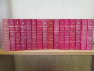 Odhams 16 Red Faux Leather Vintage Novels Decorative Display Book Various These