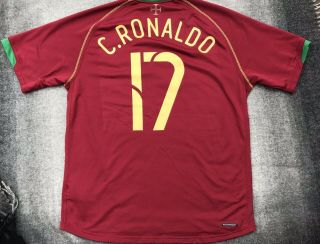 Nike 2006 Portugal Fpf Cristiano Ronaldo Jersey Shirt Soccer Football World Cup