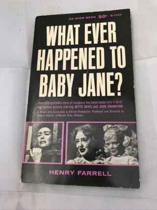 Whatever Happened To Baby Jane? Henry Farrell 1960 Vintage Paperback