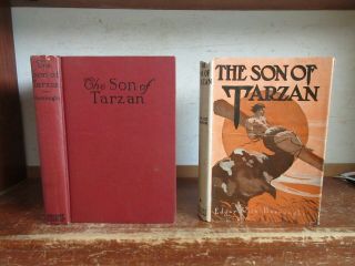 Old The Son Of Tarzan Book 1917 Edgar Rice Burroughs Jungle Lion Sci - Fi Battle,