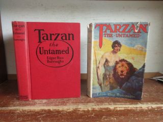 Old Tarzan The Untamed Book 1920 Edgar Rice Burroughs Jungle Lion Sci - Fi Battle