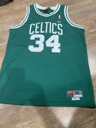 Nike Paul Pierce Green Boston Celtics Mens Nba Jersey Stitched Size Medium,  2