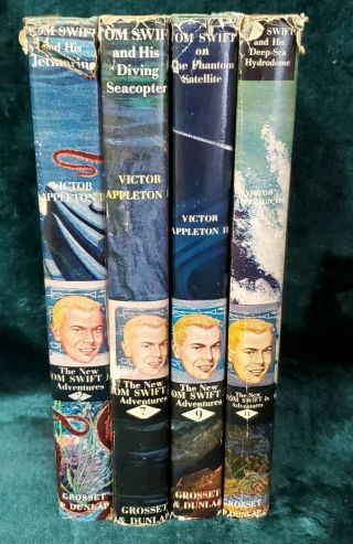 Set Of 4 Tom Swift Adventures By Victor Appleton Ii All With Hc & Dj 