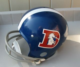 Vintage Rawlings Denver Broncos Bnfl Helmet With Chin Strap