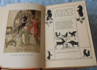 1933 Aesop ' s Fables Illustrations Arthur Rackham The Witch Antiquarian Fiction 3
