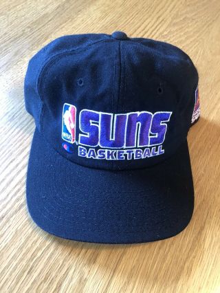 Vintage Champion Phoenix Suns Nba Basketball Black 90s Snapback Hat