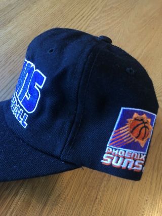Vintage Champion Phoenix Suns NBA Basketball Black 90s Snapback Hat 3
