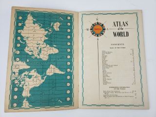 Vintage 1930 ' S SHELL Gasoline Advertising World Atlas Maps of the World 2