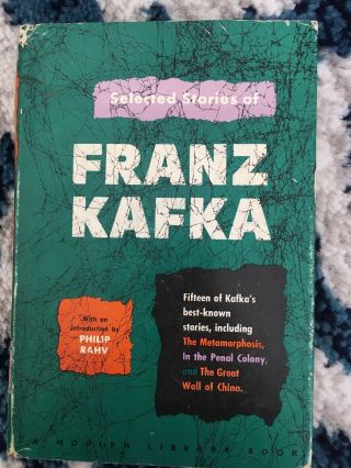 Kafka,  Franz; Philip Rahv Selected Stories Of Franz Kafka Modern Library Editi