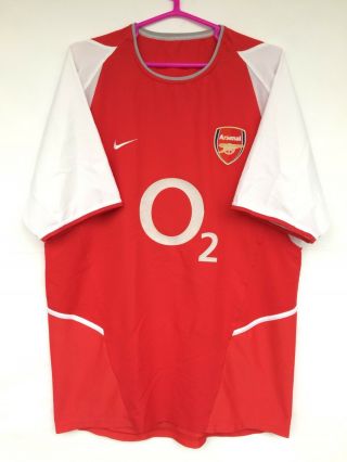 Arsenal London 2002 2003 2004 Nike Home Football Soccer Shirt Jersey Red