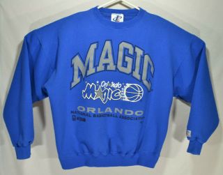Logo Athletic Orlando Magic Nba 90’s Vintage Pullover Sweater Blue L Large