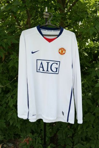 Manchester United 2008/2009 Away Football Shirt Jersey Long Sleeve L/s Nike (xl)
