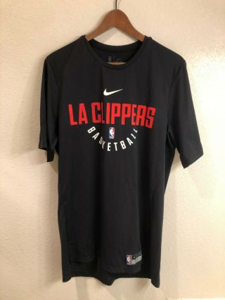 Los Angeles Clippers Authentic Nike Team - Issue Warm - Up T - Shirt (size: M)