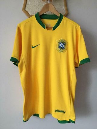 Brazil 2006 2007 2008 World Cup Home Football Soccer Shirt Jersey Nike Adult (l)
