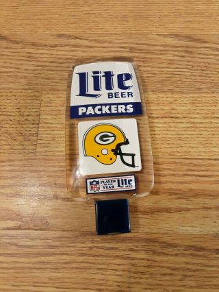Miller Lite Green Bay Packers Football Beer Tap Handle Nfl Player Of The Year
