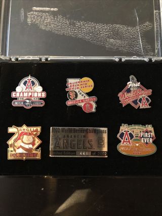 2002 Anaheim Angels World Series Champions Limited Edition 5 Pin Set 448/2002